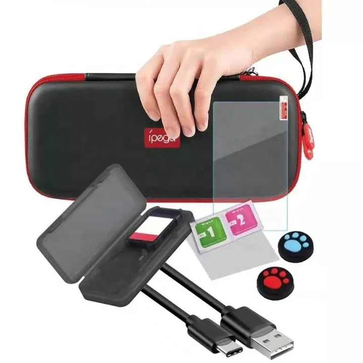 iPega 9 in 1 Accessories Kit For Nintendo Switch Carrying Bag Cover Protector For NS Lite Storage Case Set iPega 9 in 1 Accessories Kit For Nintendo Switch Carrying Bag Cover Protector For NS Lite Storage Case Set
